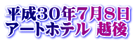 平成３０年７月８日 アートホテル 越後